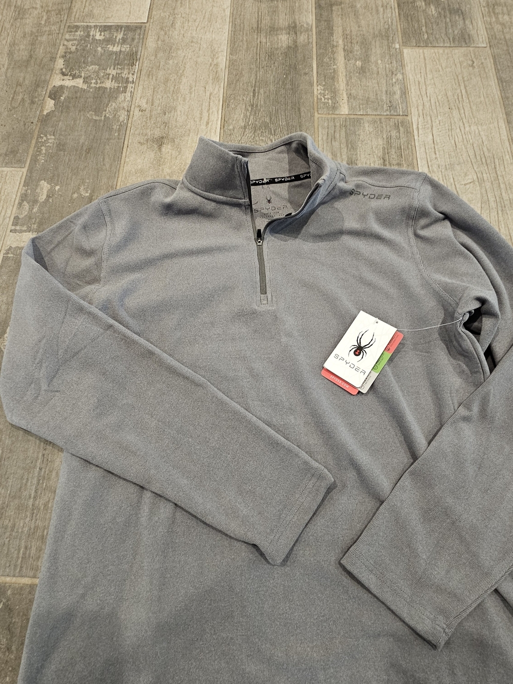 Spyder Men’s Light Grey Quarter-Zip Shirt Jacket